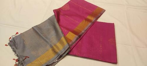 SOFT SILK SAREE WITH BLOUSE
